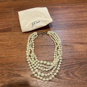 J Crew Multiple Strand Faux Pearl Necklace Multi-Strand